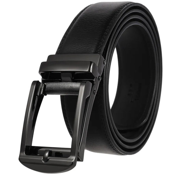 HKM-267411 3.5cm Automatic Flip Closure Buckle Belt for Men