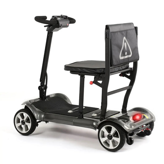 HKM-267411 Lightweight 4 Wheel All Terrain Mobility Scooter, Portable Folding Design, Black, Range 20KM, Max Speed 8KM/H, 24V Lithium Battery
