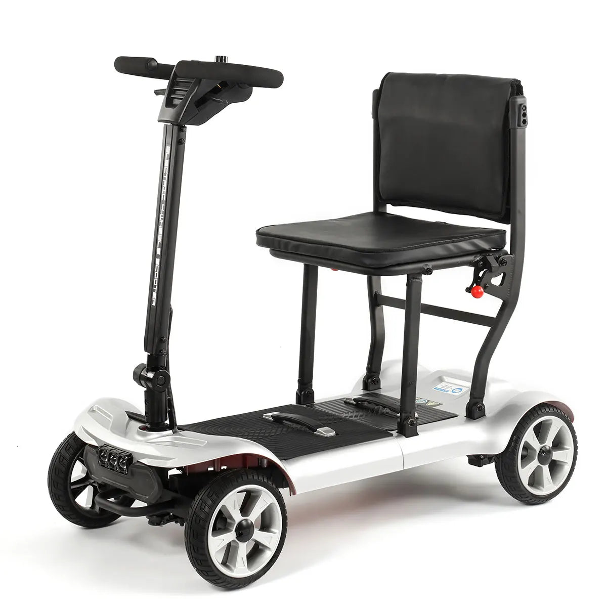 HKM-267411 Lightweight 4 Wheel All Terrain Mobility Scooter, Portable Folding Design, Black, Range 20KM, Max Speed 8KM/H, 24V Lithium Battery