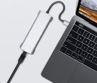 HKM-267603 4K USB-C Docking Station with HDMI and VGA Ports, Aluminum Alloy Shell, PD3.0 Fast Charge, 140mm Cable Length