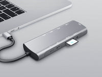 HKM-267603 4K USB-C Docking Station with HDMI and VGA Ports, Aluminum Alloy Shell, PD3.0 Fast Charge, 140mm Cable Length
