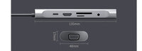 HKM-267603 4K USB-C Docking Station with HDMI and VGA Ports, Aluminum Alloy Shell, PD3.0 Fast Charge, 140mm Cable Length