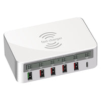 HKM-267603 USB Smart Phone Charging Station with QC3.0 Fast Charge and 1.5m Cable - Multiple Ports for Convenient Charging