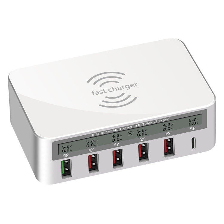 HKM-267603 USB Smart Phone Charging Station with QC3.0 Fast Charge and 1.5m Cable - Multiple Ports for Convenient Charging
