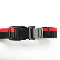 HKM-2676285 Durable Nylon Dog Walking Traction Belt with Adjustable Length, Red/Yellow
