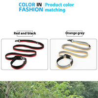 HKM-2676285 Durable Nylon Dog Walking Traction Belt with Adjustable Length, Red/Yellow