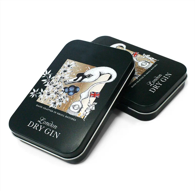 HKM-267667 Custom Mini Square Hinged Tin Box for Food, Gifts, and More - 130x85x23mm