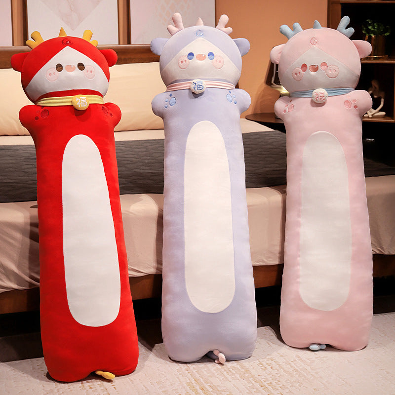 HKM-267667 Removable Washable Plush Dragon Pillow - Birthday Gift, Available in Red, Blue, Pink, 70cm, 1m, 1.2m