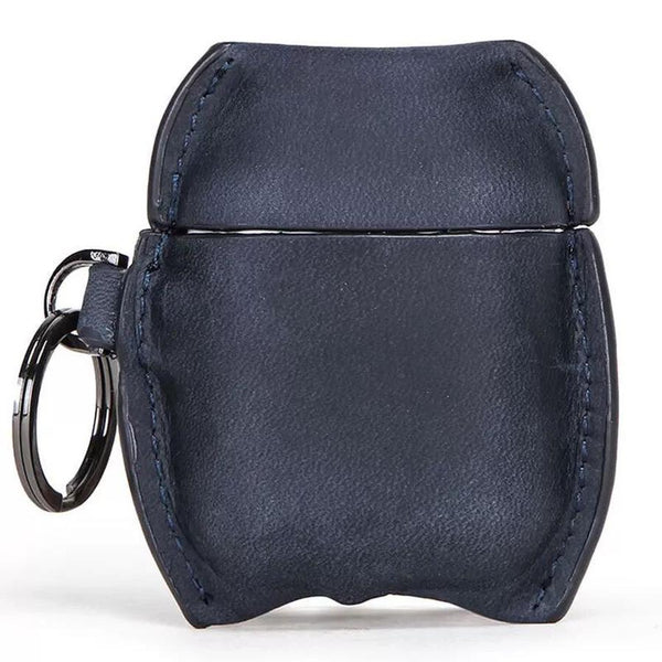 HKM-267731 Leather Case for AirPods 1/2 Generation - Soft Shell in Brown, Sapphire Blue, or Wine Red