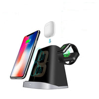 HKM-267731 Three-in-One Multifunctional Wireless Charger for Smartphones, Apple Watch, and AirPods - Fast Charging Capability, QI Standard, Compact Design