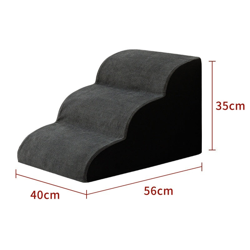 HKM-2679741 Wooden Pet Stairs for Dogs - Removable and Washable Bed Steps