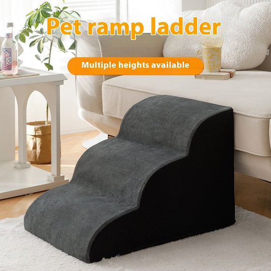 HKM-2679741 Wooden Pet Stairs for Dogs - Removable and Washable Bed Steps