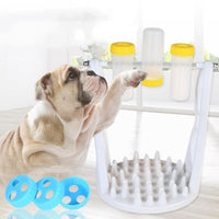 HKM-2680253 Interactive Slow Feeder Pet Bowl in Blue, Yellow, and Pink ¨C Designed to Prevent Overeating and Boredom
