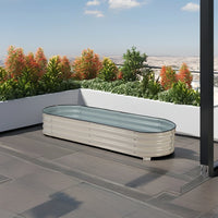 HKM-268051 Metal Raised Garden Bed Planters Kit in Various Sizes with Durable Liner for Home Nursery Gardening