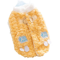 HKM-2681021 Cozy Winter Dog Jacket with Soft Fleece Lining and Playful Patch Design for Small to Medium Dogs