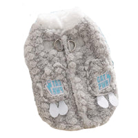 HKM-2681021 Cozy Winter Dog Jacket with Soft Fleece Lining and Playful Patch Design for Small to Medium Dogs