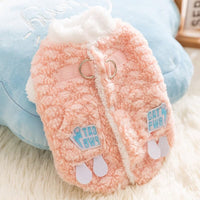 HKM-2681021 Cozy Winter Dog Jacket with Soft Fleece Lining and Playful Patch Design for Small to Medium Dogs