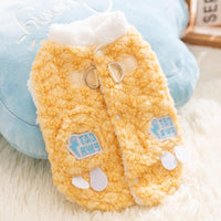 HKM-2681021 Cozy Winter Dog Jacket with Soft Fleece Lining and Playful Patch Design for Small to Medium Dogs
