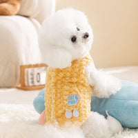 HKM-2681021 Cozy Winter Dog Jacket with Soft Fleece Lining and Playful Patch Design for Small to Medium Dogs
