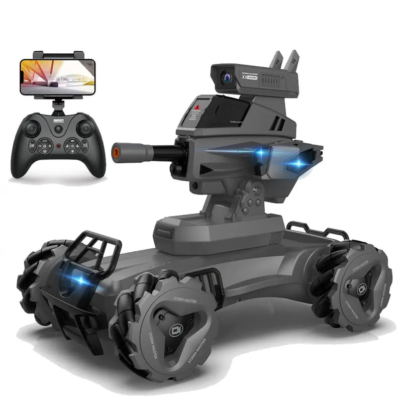 HKM-268115 Intelligent Remote Control Water Bomb Tank Car Toy with Camera for Kids