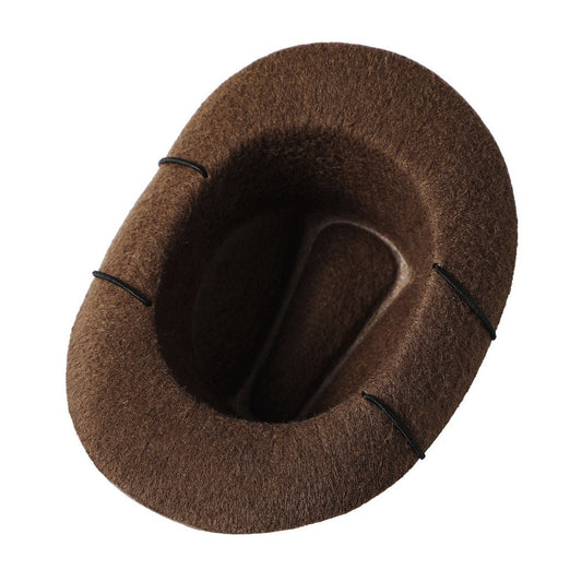 HKM-2681277 Cowboy-Style Pet Hat for Dogs and Cats - Adjustable with Non-Woven Fabric, Available in Multiple Colors
