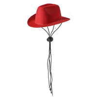 HKM-2681277 Cowboy-Style Pet Hat for Dogs and Cats - Adjustable with Non-Woven Fabric, Available in Multiple Colors