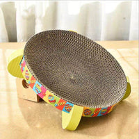 HKM-2682429 Corrugated Paper Round Cat Scratcher Toy - 35x35x10cm