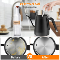 HKM-7268307 interior before and after descaling with vinegar