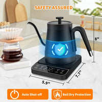 HKM-7268307 dimensions, 8 inch body height on a 5.9 by 7.7 inch base