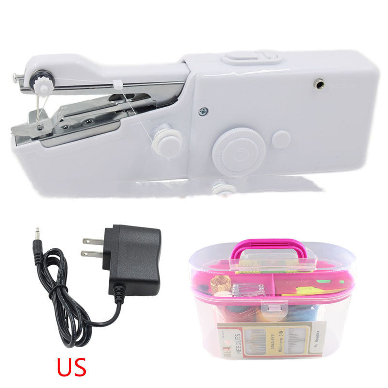 HKM-268371 Portable Handheld Electric Sewing Machine - Mini Household Sewing Tool with Sewing Box Included