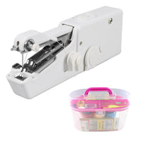 HKM-268371 Portable Handheld Electric Sewing Machine - Mini Household Sewing Tool with Sewing Box Included
