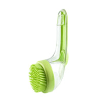 HKM-2684093 Long Handle Pet Bath and Grooming Brush with Soft Bristles and Soap Container