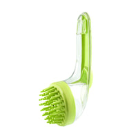 HKM-2684093 Long Handle Pet Bath and Grooming Brush with Soft Bristles and Soap Container