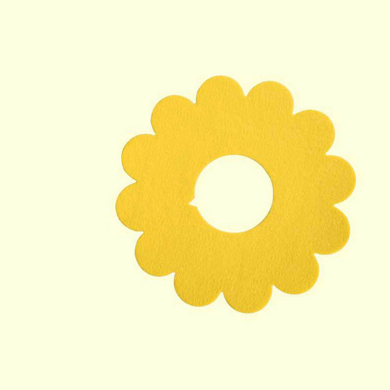 HKM-2684221 Felt Cloth Cat Licking and Biting Sunflower Elizabethan Collar for Dogs - XS to XL Sizes Available