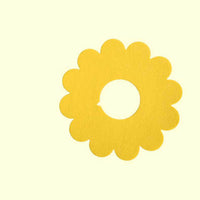 HKM-2684221 Felt Cloth Cat Licking and Biting Sunflower Elizabethan Collar for Dogs - XS to XL Sizes Available
