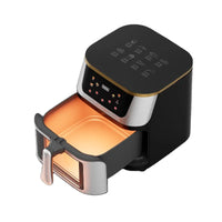 HKM-268435 Digital Electric Programmable Hot Air Fryer - 8L/10L Stainless Steel Capacity, 1400W