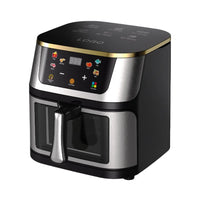 HKM-268435 Digital Electric Programmable Hot Air Fryer - 8L/10L Stainless Steel Capacity, 1400W