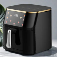 HKM-268435 Digital Electric Programmable Hot Air Fryer - 8L/10L Stainless Steel Capacity, 1400W