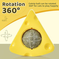 HKM-2684861 Cheese-Shaped Catnip Balls for Cats - Stress Relief & Interactive Play for All Ages