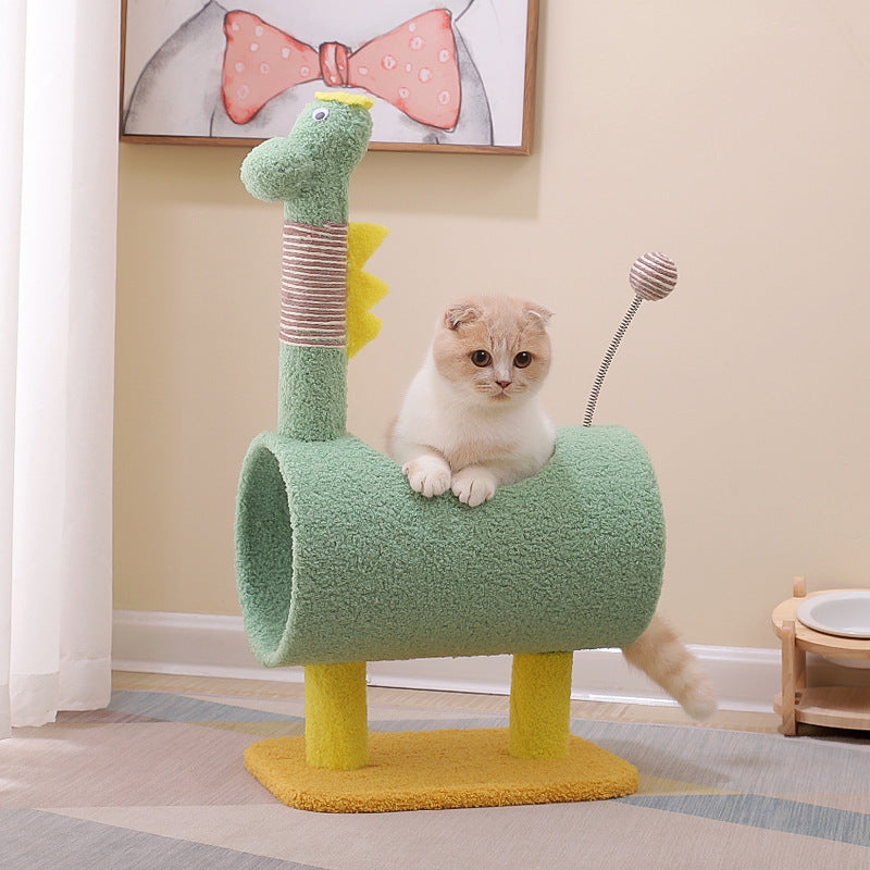 HKM-2685501 Durable Cat Climbing Frame with Sisal Scratching Post and Playful Jumping Platforms