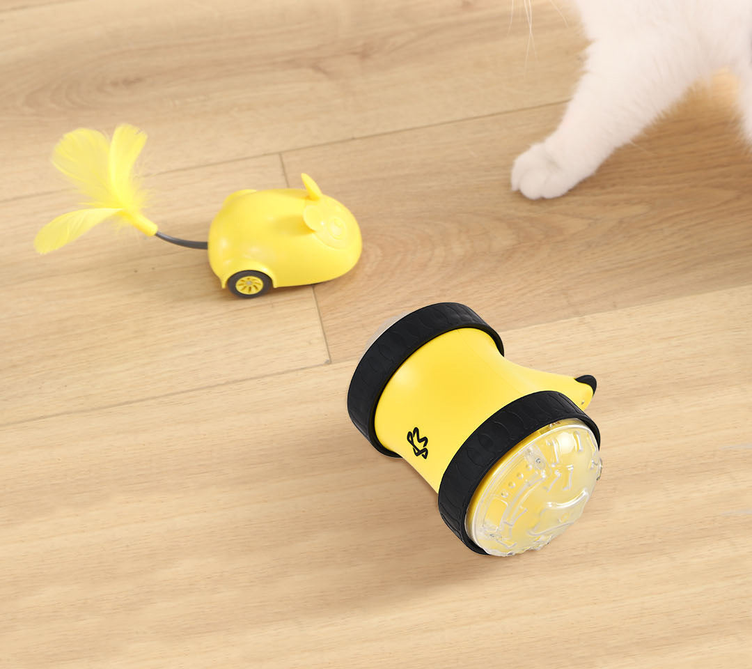 HKM-2687037 Remote Control Food Leaking Car with Fun Toy Mouse - Electric Toy for Kids