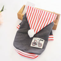 HKM-2687293 Casual Cotton Clothes for Pets - Soft and Comfortable Spring/Summer Wear in Blue and Grey