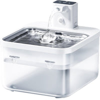 HKM-2688061 Rechargeable Wireless Induction Pet Water Dispenser for Dogs and Cats, Stainless Steel Tray, USB Powered