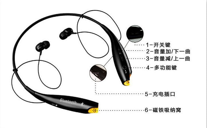 HKM-268883 Bluetooth Stereo Sports Headset with 10m Range and 8-Hour Playtime