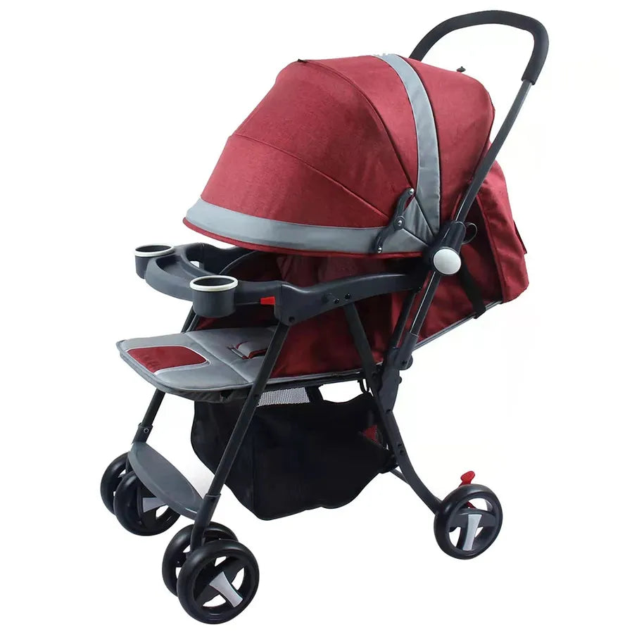 HKM-268883 Compact Lightweight One-Hand Folding Stroller for Outdoor Travel and Baby Comfort