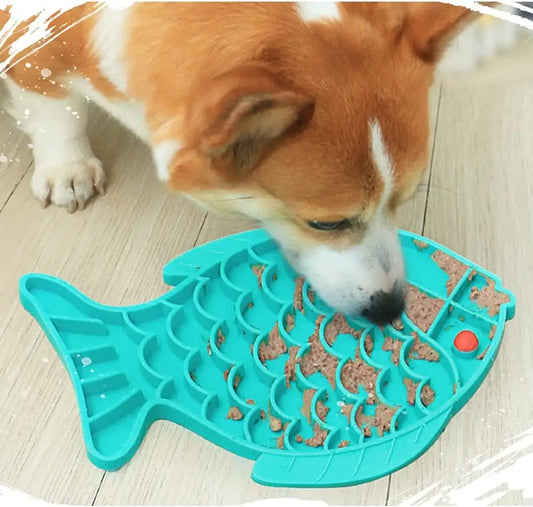 HKM-2689469 Slow Feeding Silicone Lick Mat for Dogs - Anti-Gulping Rice Bowl for Small to Medium Pets