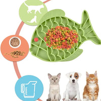 HKM-2689469 Slow Feeding Silicone Lick Mat for Dogs - Anti-Gulping Rice Bowl for Small to Medium Pets