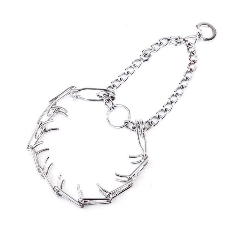 HKM-2689981 Stimulation Chain Training Collar for Active Dogs - Adjustable Metal Design with Multiple Sizes