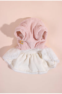 HKM-2690365 Cute Pink Fleece Pullover Skirt for Dogs - Thick Wool Knitted Pet Apparel
