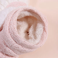 HKM-2690365 Cute Pink Fleece Pullover Skirt for Dogs - Thick Wool Knitted Pet Apparel